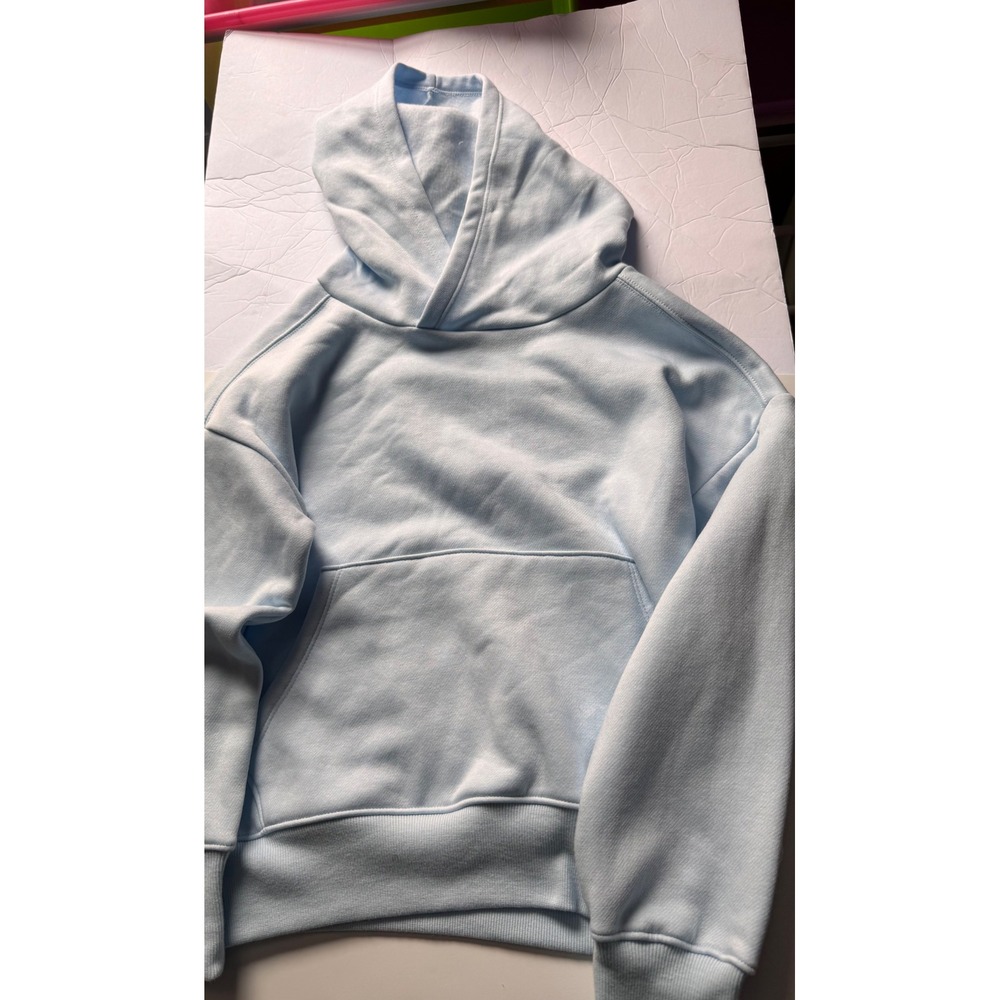 Art Class Boys Hoodie Feather Aqua Blue Hidden Phone Pocket S 6/7 873PWX